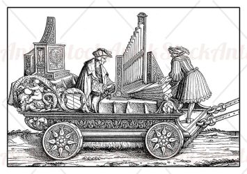 Carriage with organ and musicants