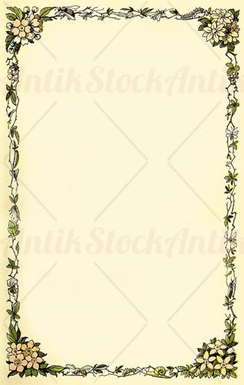 Floral frame with blossoms