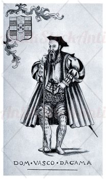 Portrait of Vasco da Gama, portuguese explorer