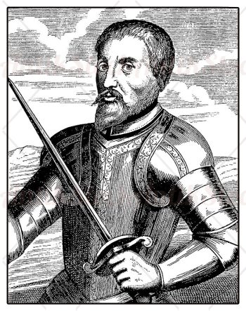 Portrait of Hernando de Soto, spanish explorer