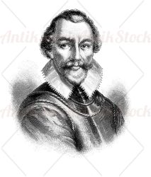 Portrait of Sir Martin Frobisher, english seaman