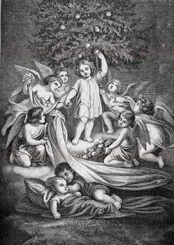 Christmas tree and Jesus child