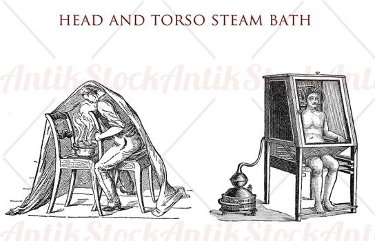 Head and torso steam bath