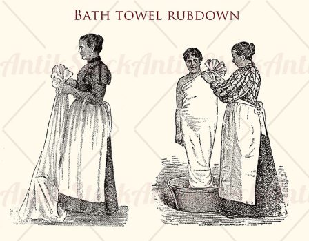 Bath towel rubdown