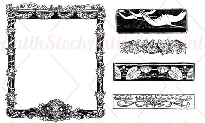 Art deco frame and borders