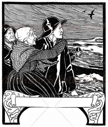 Art deco chapter frontispiece with storm