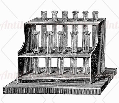 Chemistry rack with test tubes for experiment