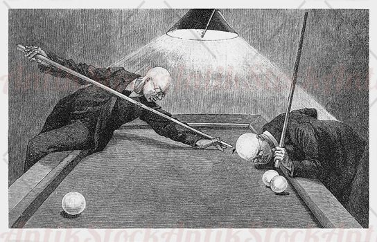 humor and caricatures: billiard ball mistake