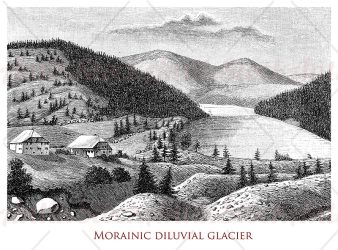 Morainic diluvial glacier