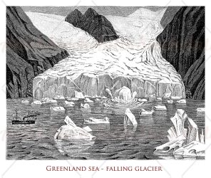 Greenland fjord glacier