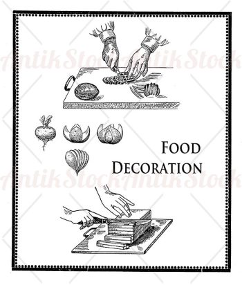 Food decoration with vegetables