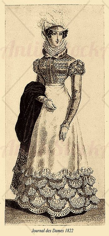 Lady with fancy dress, Paris 1822