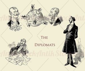 The diplomatic world caricatures and humor