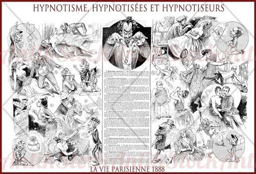 Hypnotism humor and caricatures 1888