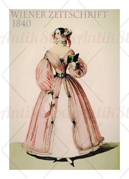 Lady fancy dressed in pink, 1840