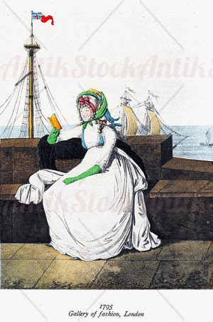 Fashion 1796 lady reading a book
