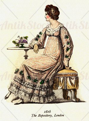 Festive gown with bows 1816