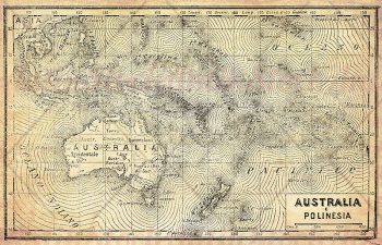 VINTAGE AUSTRALIA MAP