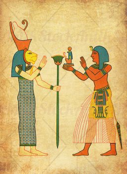 Goddess Sekhmet and pharaoh Ramses II