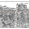 Medieval view of Krakow