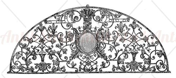 Renaissance fanlight grille