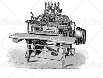Thread stitching machine for typography