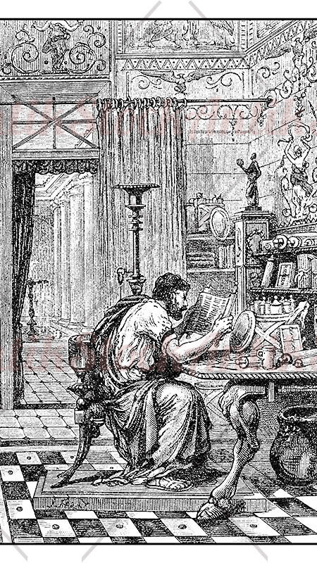 Private library in ancient Rome